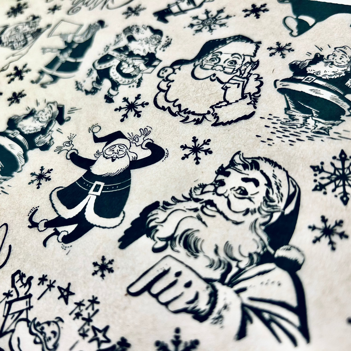Vintage Santa - Underglaze Transfer Sheet