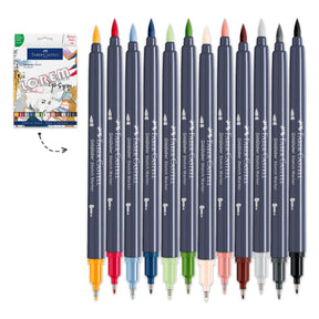 Goldfaber Sketch Markers, Wallet of 12 Vibrant Colors