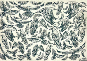 Ravens - Underglaze Transfer Sheet