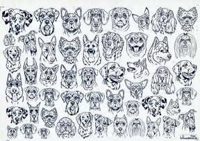 Dogs - Underglaze Transfer Sheet