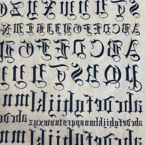 Old English - Underglaze Transfer Sheet
