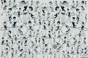 Hula Pin Up - Underglaze Transfer Sheet