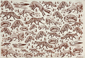 Foxy Loxy - Underglaze Transfer Sheet